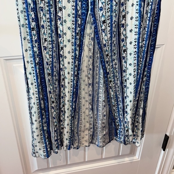 BOHO hippie Flowy blue floral maxi dress plus size 2x cottage core western - Picture 3 of 10